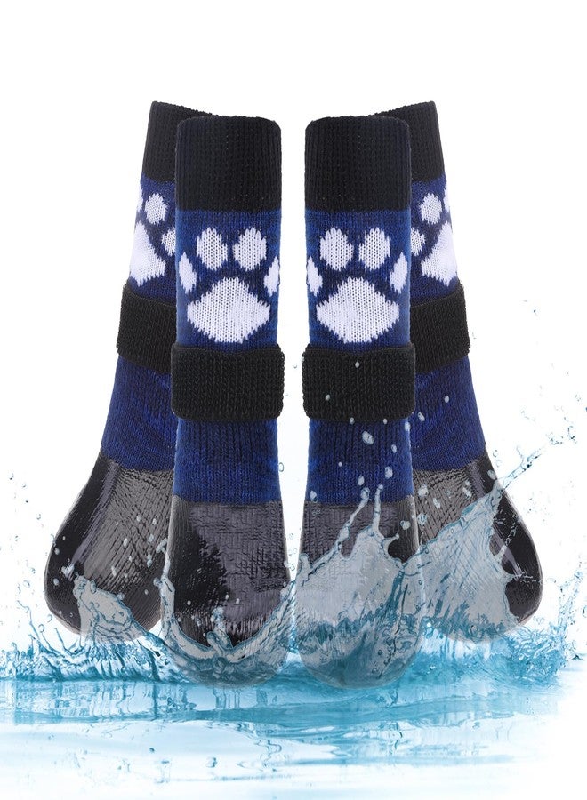KOOLTAIL Non Slip Dog Socks to Prevent Licking Paws for Hardwood Floors, Dog Boots Shoes for Hot/Cold Pavement with Grippers Traction Control, Waterproof Paw Protector for Small Medium Large Dogs M - Image 1